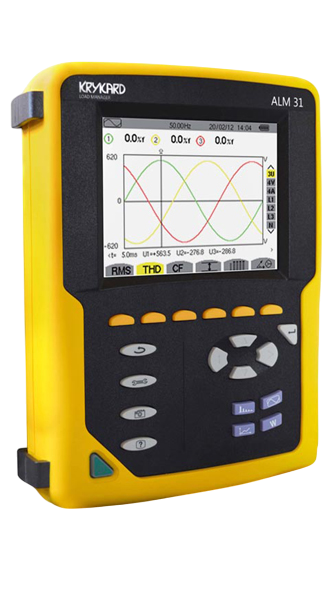 ALM 31- 3 Channel Power Quality Analyzer - KRYKARD ALM 31 Power Quality Analyzer for Power & Flicker