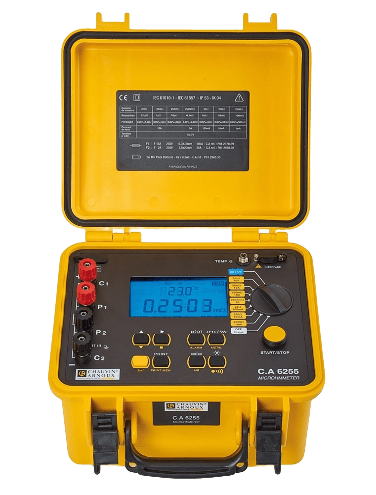KRYKARD CA 6255 - 10A Advanced Micro-Ohmmeter - Micro-Ohmmeter for 10A Testing Measurement